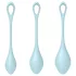 Satisfyer - set bile vaginale geisha - 3 piese - albastru