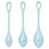 Satisfyer - set bile vaginale geisha - 3 piese - albastru