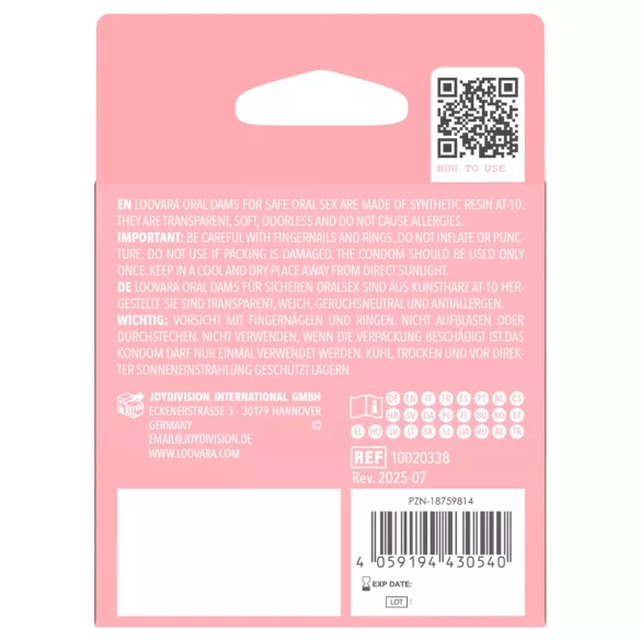 Loovara Oral Dams - șervețel oral fără latex (3 bucăți)