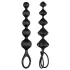 Satisfyer Love Beads - set dopuri anale cu bile - silicon negru