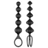 Satisfyer Love Beads - set dopuri anale cu bile - silicon negru