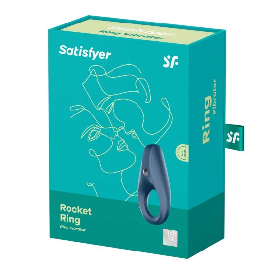 Satisfyer Rocket Ring - inel pentru penis rezistent la apă, cu vibrații (albastru)