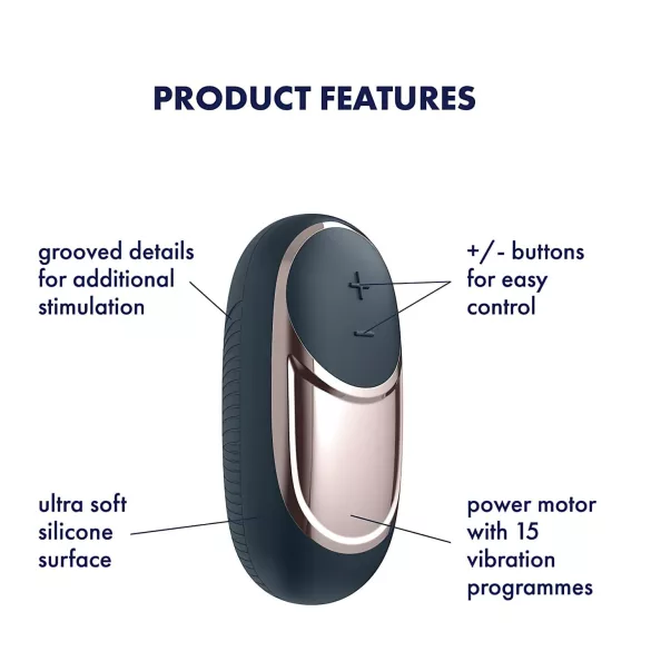 Satisfyer - Vibrator clitoridian cu acumulator - negru