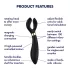 Satisfyer Endless Fun - vibrator pentru cupluri reîncărcabil, impermeabil, negru