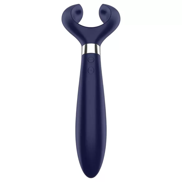 Satisfyer - vibrator pentru cuplu, rechargeabil, rezistent la apă, albastru