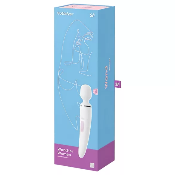 Satisfyer Wand-er Woman - vibrator de masaj rezistent la apă (alb)