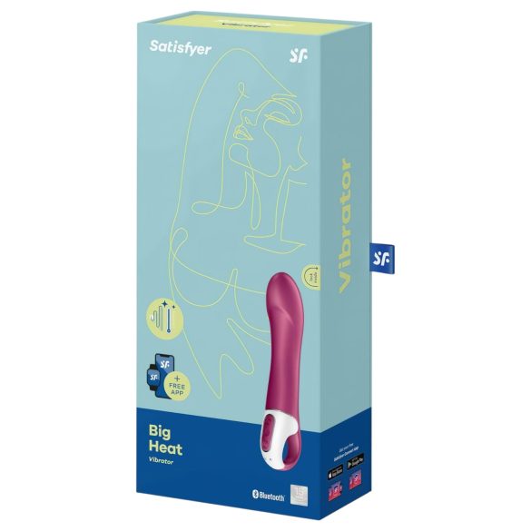 Satisfyer Big Heat - vibrator pentru punctul G, încălzire, reîncărcabil - roșu