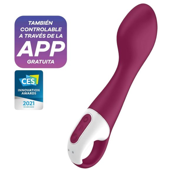 Satisfyer Hot Spot - vibrator punctul G încălzire reîncărcabil roșu