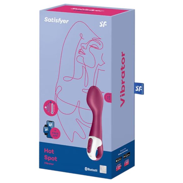Satisfyer Hot Spot - vibrator punctul G încălzire reîncărcabil roșu
