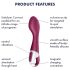Satisfyer Hot Spot - vibrator punctul G încălzire reîncărcabil roșu