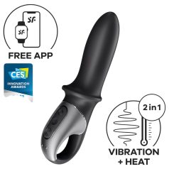   Satisfyer Hot Passion - vibrator anal inteligent cu încălzire - negru