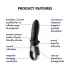 Satisfyer Hot Passion - vibrator anal inteligent cu încălzire - negru