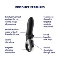   Satisfyer Hot Passion - vibrator anal inteligent cu încălzire (negru)