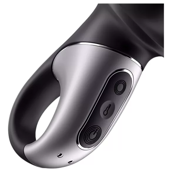 Satisfyer Hot Passion - vibrator anal inteligent cu încălzire - negru