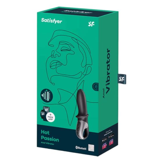 Satisfyer Hot Passion - vibrator anal inteligent cu încălzire (negru)