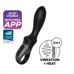   Satisfyer Heat Climax - vibrator anal inteligent, cu încălzire (negru)
