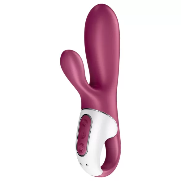 Satisfyer Hot Bunny - vibrator încălzitor cu braț pentru clitoris controlat prin aplicație (roșu)