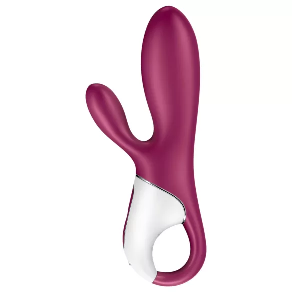 Satisfyer Hot Bunny - vibrator încălzitor cu braț pentru clitoris controlat prin aplicație (roșu)
