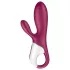 Satisfyer Hot Bunny - vibrator încălzitor cu braț pentru clitoris controlat prin aplicație (roșu)