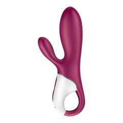   Satisfyer Hot Bunny - vibrator inteligent cu încălzire și cu stimulator de clitoris (roșu)