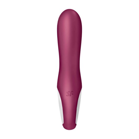 Satisfyer Hot Bunny - vibrator inteligent cu încălzire și cu stimulator de clitoris (roșu)