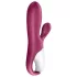 Satisfyer Hot Bunny - vibrator încălzitor cu braț pentru clitoris controlat prin aplicație (roșu)