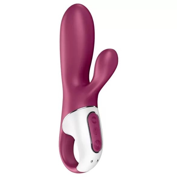 Satisfyer Hot Bunny - vibrator încălzitor cu braț pentru clitoris controlat prin aplicație (roșu)