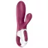 Satisfyer Hot Bunny - vibrator încălzitor cu braț pentru clitoris controlat prin aplicație (roșu)