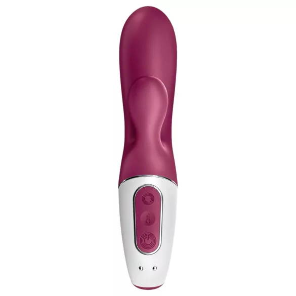 Satisfyer Hot Bunny - vibrator încălzitor cu braț pentru clitoris controlat prin aplicație (roșu)