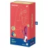 Satisfyer Hot Bunny - vibrator încălzitor cu braț pentru clitoris controlat prin aplicație (roșu)