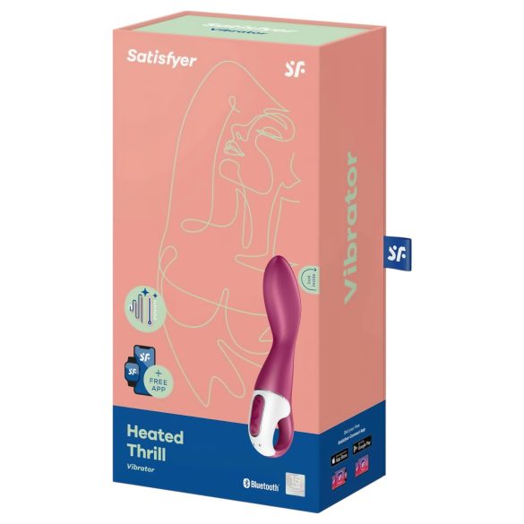 Satisfyer Heated Thrill - vibrator smart cu încălzire - roșu