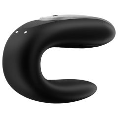   Satisfyer Double Fun - vibrator inteligent, reîncărcabil, rezistent la apă, controlat prin radio (negru)