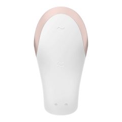  Satisfyer Double Love - vibrator inteligent, reîncărcabil, rezistent la apă, controlat prin radio (alb)