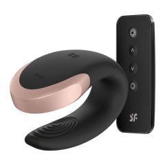   Satisfyer Double Love - vibrator inteligent, impermeabil, wireless pentru cupluri (negru)