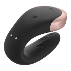  Satisfyer Double Love - vibrator inteligent, impermeabil, wireless pentru cupluri (negru)