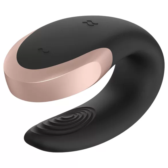 Satisfyer Double Love - vibrator pentru cuplu controlat prin aplicație - negru