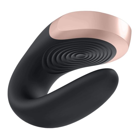 Satisfyer Double Love - vibrator inteligent, impermeabil, wireless pentru cupluri (negru)