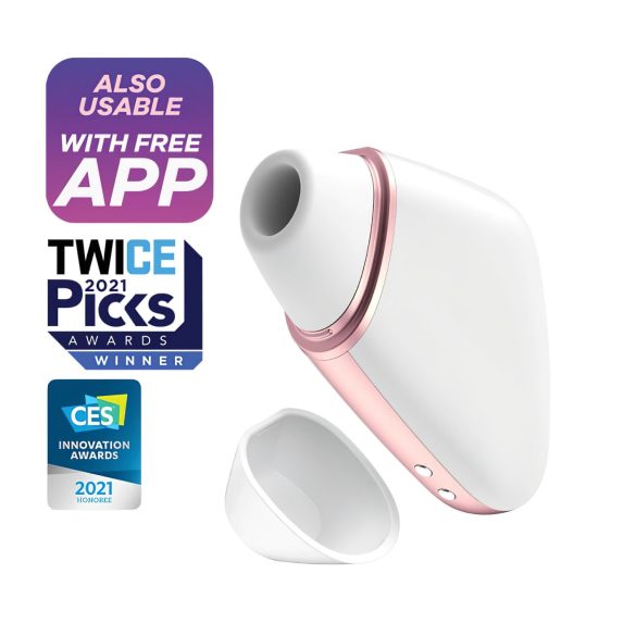 Satisfyer Love Triangle - stimulent inteligent cu unde de aer pentru clitoris (alb)
