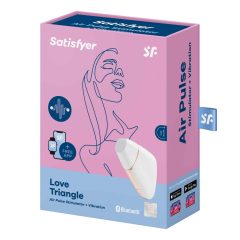   Satisfyer Love Triangle - stimulator clitoridian inteligent, cu unde de aer (alb)