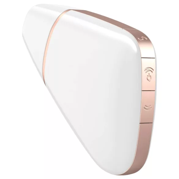 Satisfyer Love Triangle - Stimulator clitoridian cu unde de aer controlat prin aplicație (alb)
