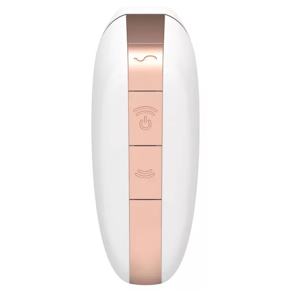 Satisfyer Love Triangle - Stimulator clitoridian cu unde de aer controlat prin aplicație (alb)