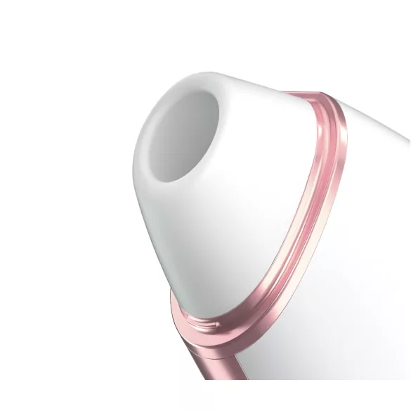 Satisfyer Love Triangle - Stimulator clitoridian cu unde de aer controlat prin aplicație (alb)