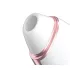Satisfyer Love Triangle - Stimulator clitoridian cu unde de aer controlat prin aplicație (alb)