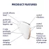 Satisfyer Love Triangle - Stimulator clitoridian cu unde de aer controlat prin aplicație (alb)