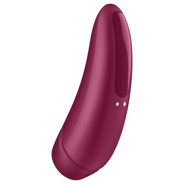 Satisfyer Curvy 1+ - vibrator clitoris cu pulsații aeriene inteligent - roșu