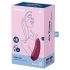 Satisfyer Curvy 1+ - vibrator clitoris cu pulsații aeriene inteligent - roșu