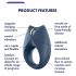 Satisfyer Royal One - Inel penian inteligent cu vibrații (albastru)