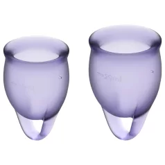   Satisfyer Feel Confident - set cupe menstruale - silicon - mov