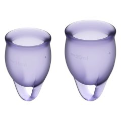   Satisfyer Feel Confident - set cupe menstruale (violet) - 2 bucăți