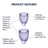 Satisfyer Feel Confident - set cupe menstruale - silicon - mov